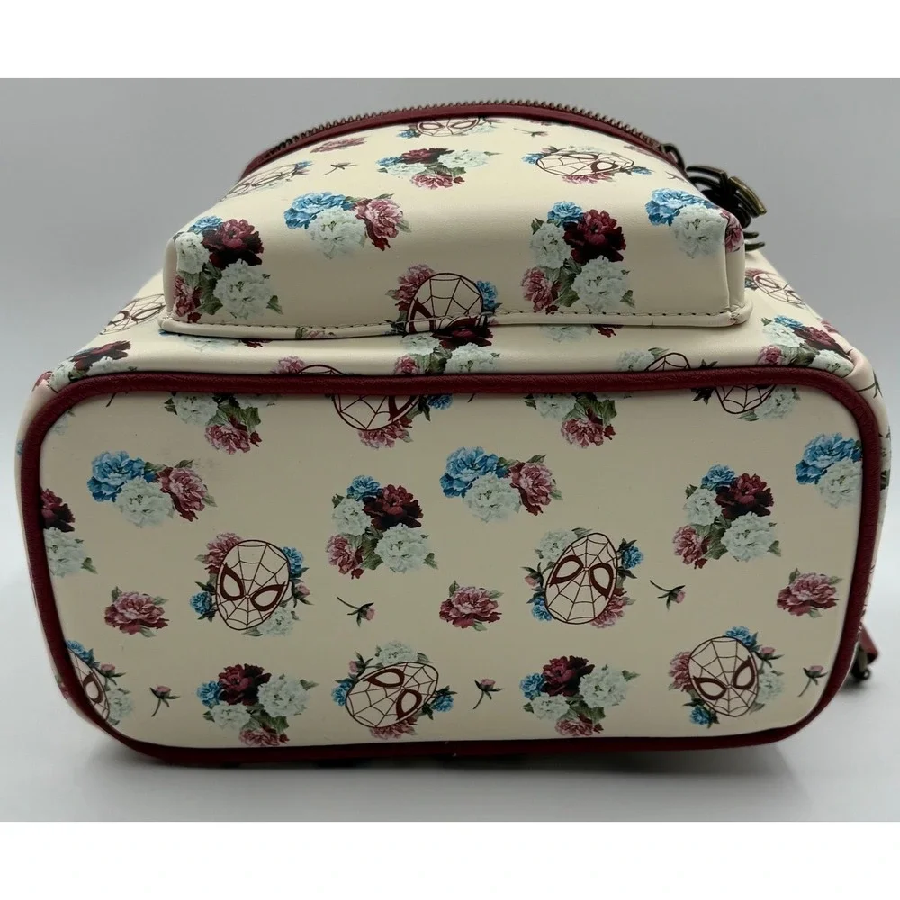 B11‎ Loungefly HARD TAG Marvel Spider-Man Floral Mini Backpack • NWT